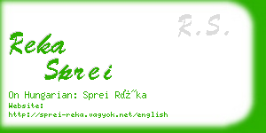reka sprei business card
